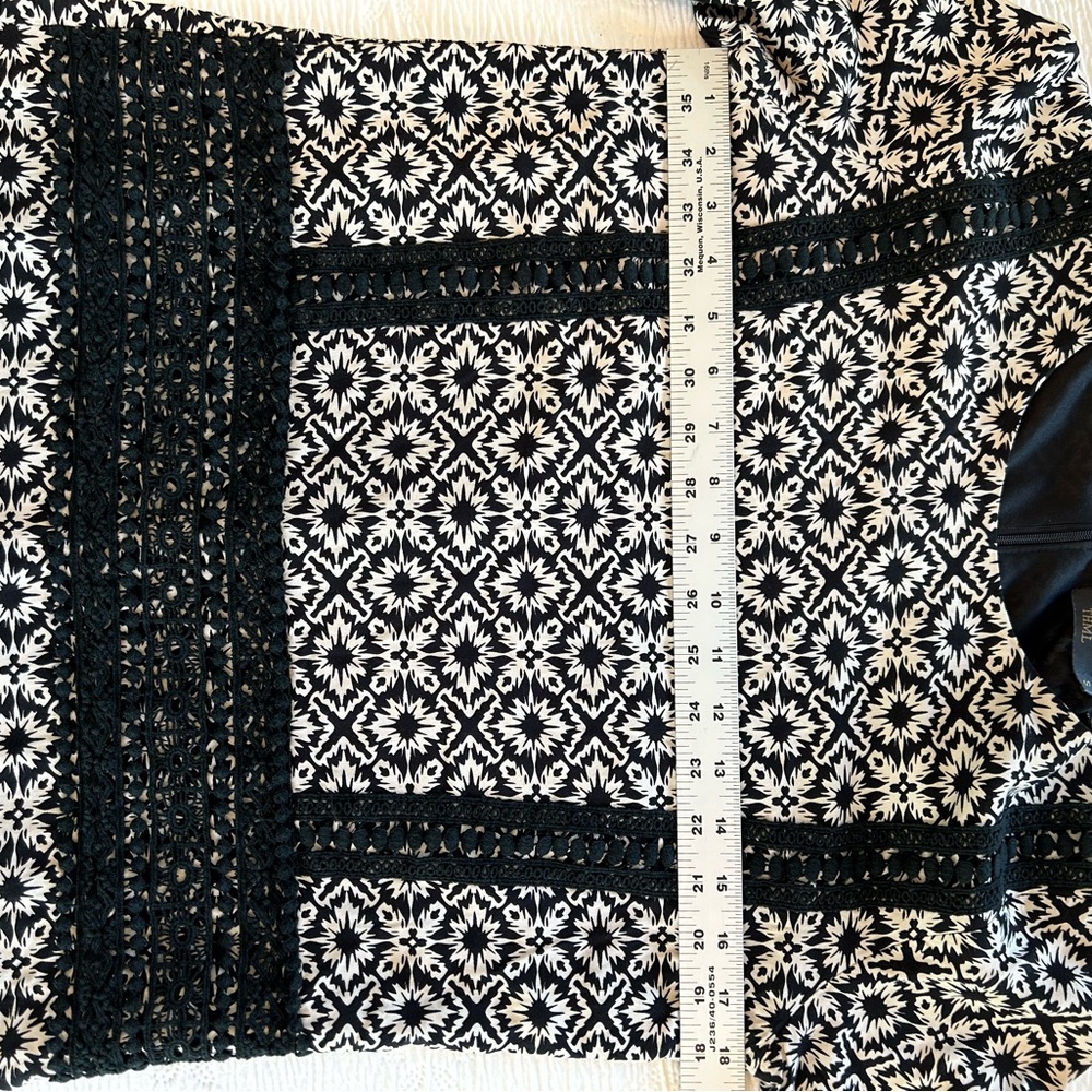 Vintage Dress mini black white Drop waist hip hugger size S - Picture 8 of 10
